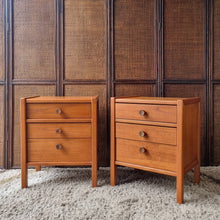 Load image into Gallery viewer, VINTAGE SUMNA FURNITURE BEDSIDE DRAWERS &amp; QUEEN SIZE HEADBOARD
