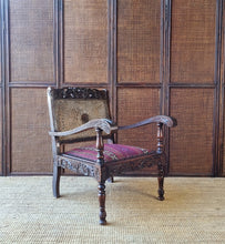 Load image into Gallery viewer, VINTAGE JACOBEAN REVIVAL ARMCHAIR
