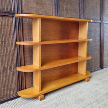 Load image into Gallery viewer, GORGEOUS VINTAGE HARDWOOD CURVED BOOKCASE
