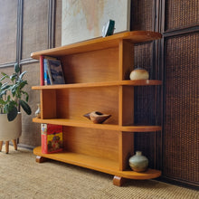 Load image into Gallery viewer, GORGEOUS VINTAGE HARDWOOD CURVED BOOKCASE
