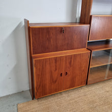 Load image into Gallery viewer, MID CENTURY MODULAR WALL UNIT SECRETAIRE COCKTAIL CABINET
