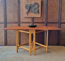 Load image into Gallery viewer, MID CENTURY TEAK GATELEG DINING TABLE
