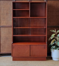 Load image into Gallery viewer, MID CENTURY SOLID HARDWOOD WALL UNIT ROOM DIVIDER BY SUNSHINE CABINETS.
