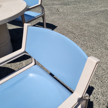 Load image into Gallery viewer, VINTAGE SEBEL 5 PIECE OUTDOOR PATIO SETTING. PASTOE CHAIRS &amp; INTEGRA TABLE.
