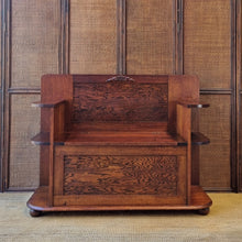 Load image into Gallery viewer, VINTAGE SOLID HARDWOOD &#39;SETTLE BENCH&#39; HALL SEAT
