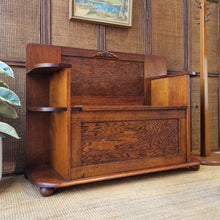 Load image into Gallery viewer, VINTAGE SOLID HARDWOOD &#39;SETTLE BENCH&#39; HALL SEAT
