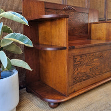 Load image into Gallery viewer, VINTAGE SOLID HARDWOOD &#39;SETTLE BENCH&#39; HALL SEAT
