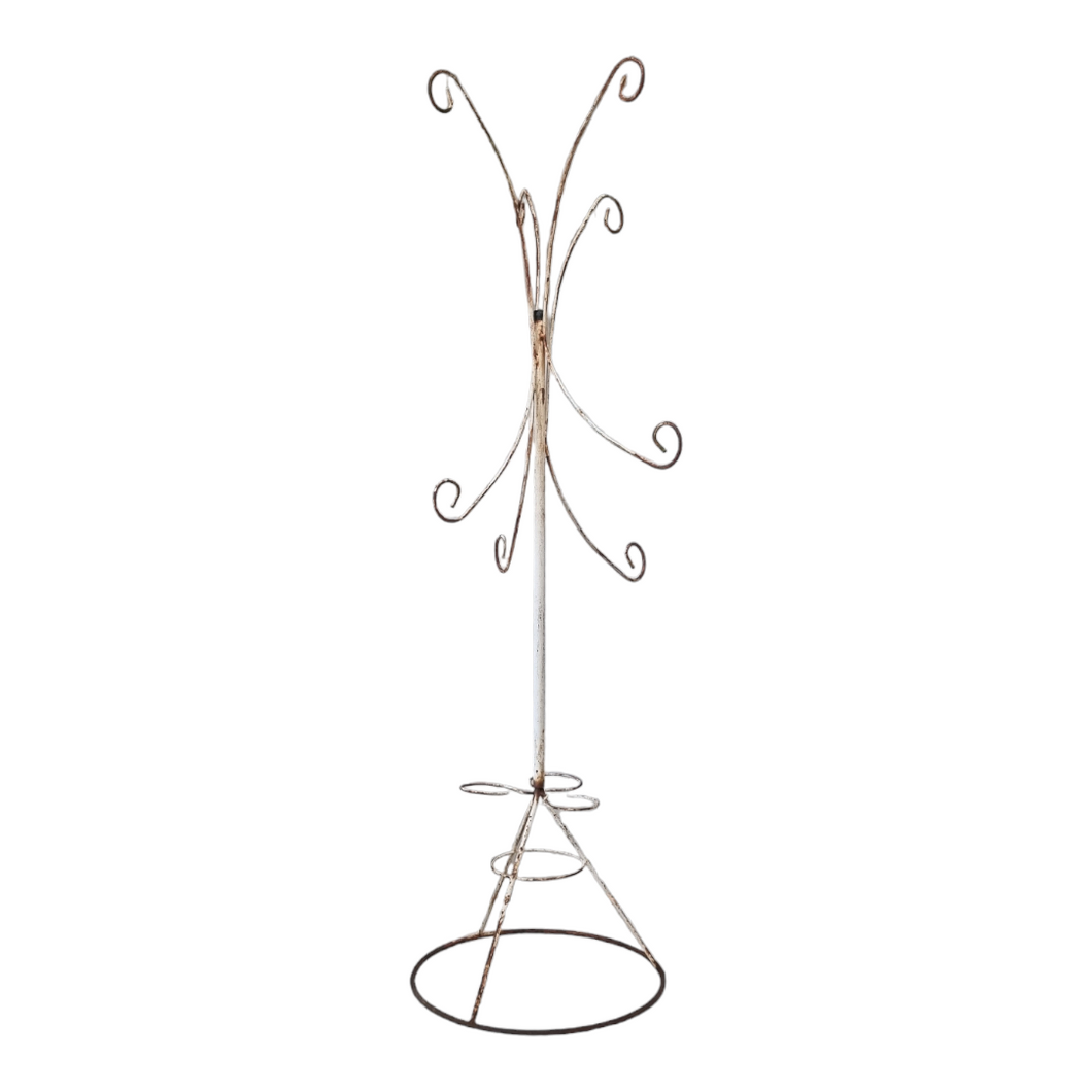 VINTAGE WROUGHT IRON HANGING PLANT STAND #2