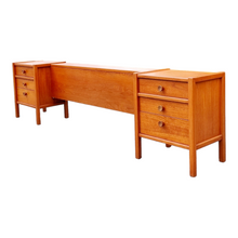 Load image into Gallery viewer, VINTAGE SUMNA FURNITURE BEDSIDE DRAWERS &amp; QUEEN SIZE HEADBOARD
