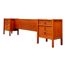 Load image into Gallery viewer, VINTAGE SUMNA FURNITURE BEDSIDE DRAWERS &amp; QUEEN SIZE HEADBOARD
