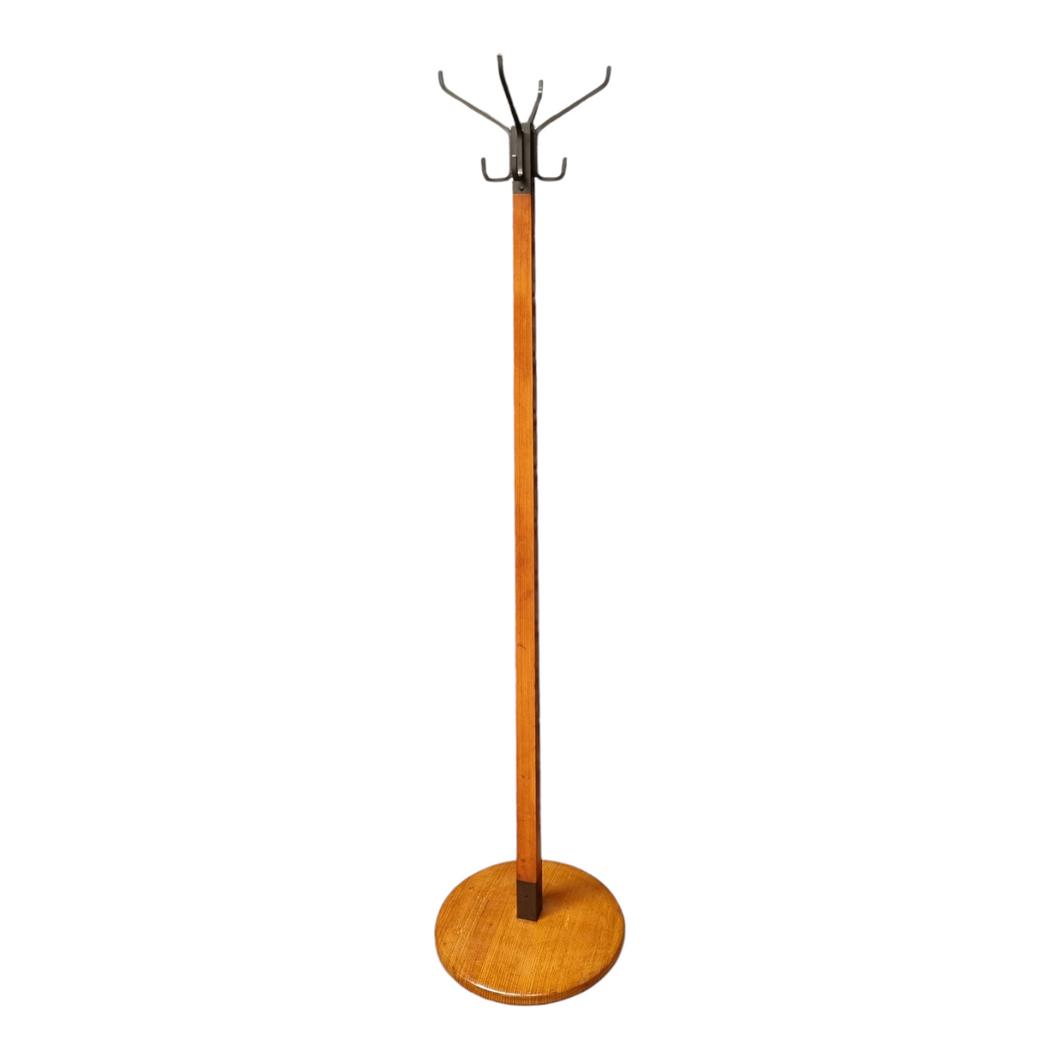 MID CENTURY INDUSTRIAL COAT & HAT STAND