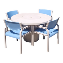 Load image into Gallery viewer, VINTAGE SEBEL 5 PIECE OUTDOOR PATIO SETTING. PASTOE CHAIRS &amp; INTEGRA TABLE.
