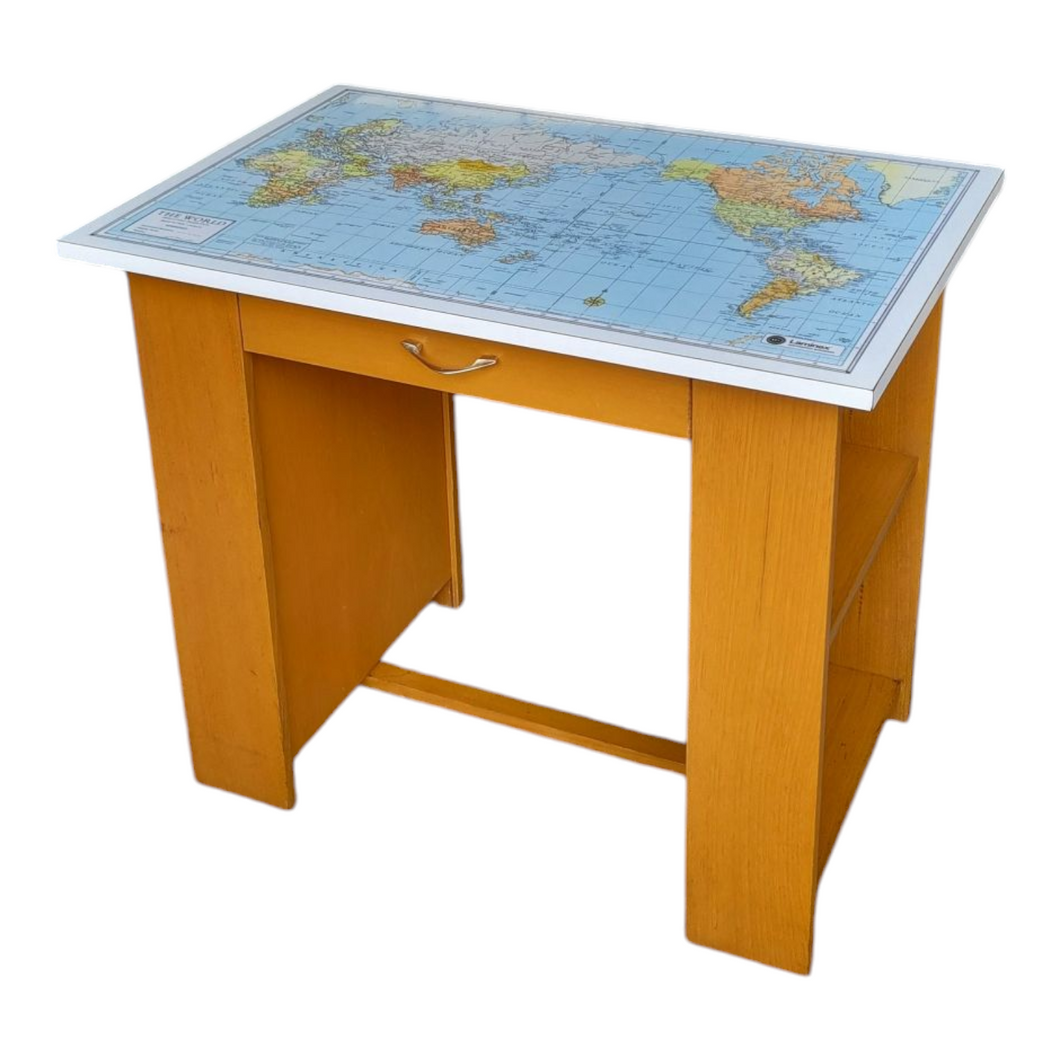 VINTAGE STUDENT'S MAP DESK